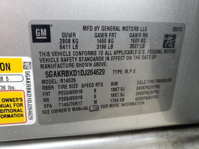 Photo 14 from auction – 2013 BUICK ENCLAVE with VIN 5GAKRBKD1DJ264629