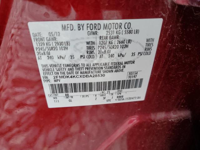 Photo 14 from auction – 2013 FORD EDGE LIMIT with VIN 2FMDK4KCXDBA28530