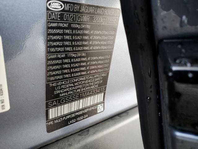 Photo 14 from auction – 2021 LAND ROVER RANGE ROVE with VIN SALGS5SE1MA433415