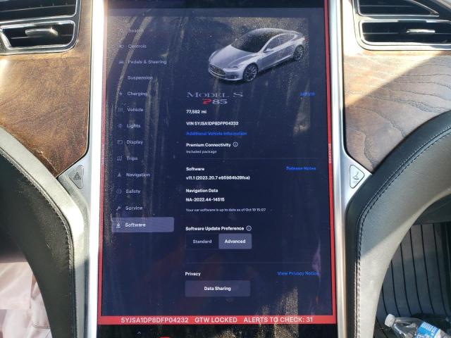 Photo 9 from auction – 2013 TESLA MODEL S with VIN 5YJSA1DP8DFP04232