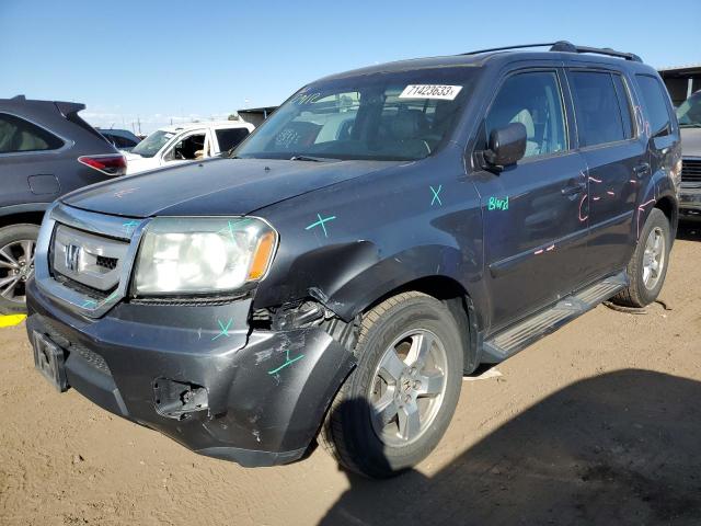 HONDA PILOT EXLN 2011 with VIN 5FNYF4H79BB029592 - Photo from auction