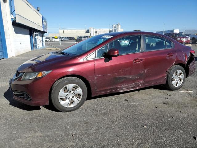 HONDA CIVIC LX 2013 with VIN 19XFB2F58DE277978 - Photo from auction