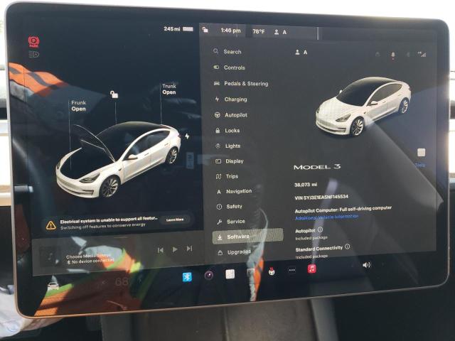 Photo 9 from auction – 2022 TESLA MODEL 3 with VIN 5YJ3E1EA5NF145534