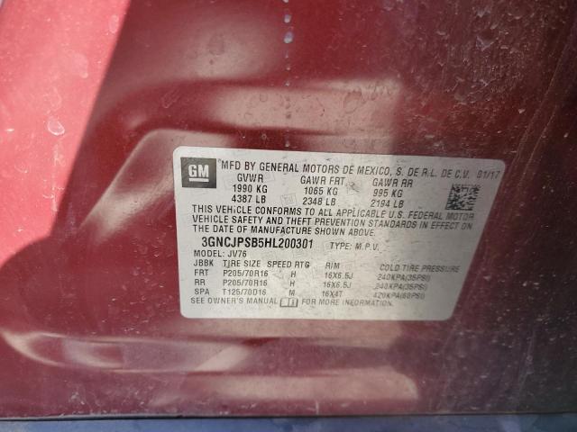 Photo 14 from auction – 2017 CHEVROLET TRAX 1LT with VIN 3GNCJPSB5HL200301