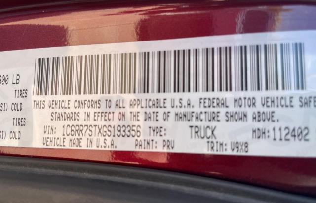 Photo 10 from auction – 2016 RAM 1500 ST with VIN 1C6RR7STXGS193356