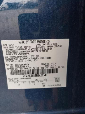 Photo 14 from auction – 2017 FORD FLEX SEL with VIN 2FMHK6C83HBA09511