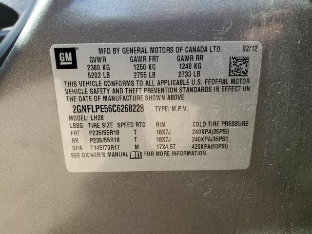 Photo 14 from auction – 2012 CHEVROLET EQUINOX LT with VIN 2GNFLPE56C6268228