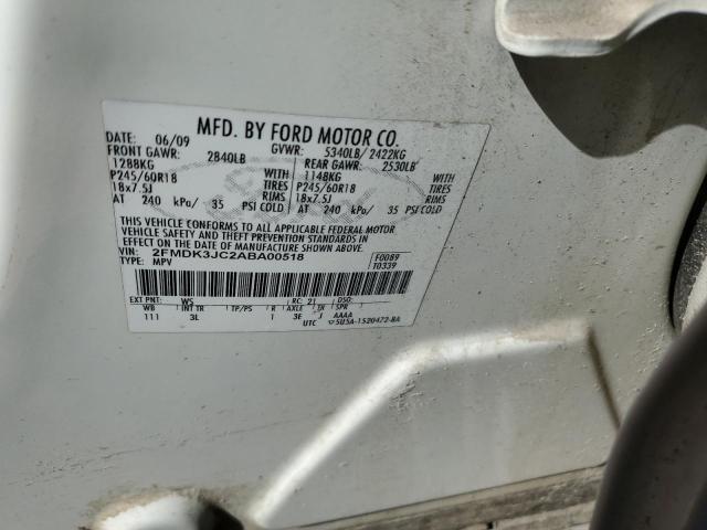 Photo 14 from auction – 2010 FORD EDGE SEL with VIN 2FMDK3JC2ABA00518