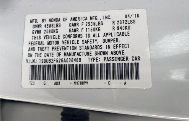 Photo 10 from auction – 2016 ACURA TLX TECH with VIN 19UUB2F52GA008469