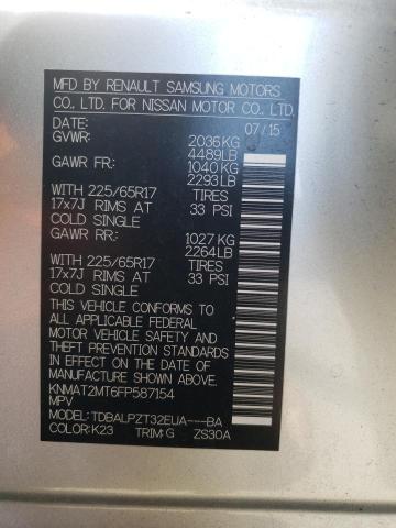 Photo 14 from auction – 2015 NISSAN ROGUE S with VIN KNMAT2MT6FP587154