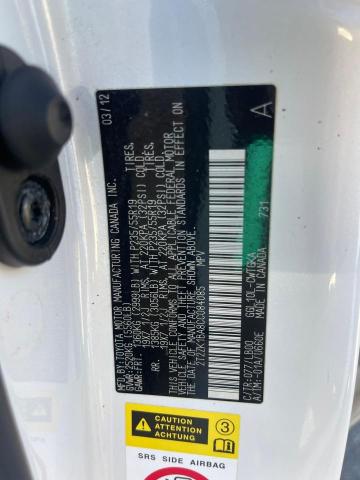 Photo 10 from auction – 2012 LEXUS RX 350 with VIN 2T2ZK1BA8CC084085