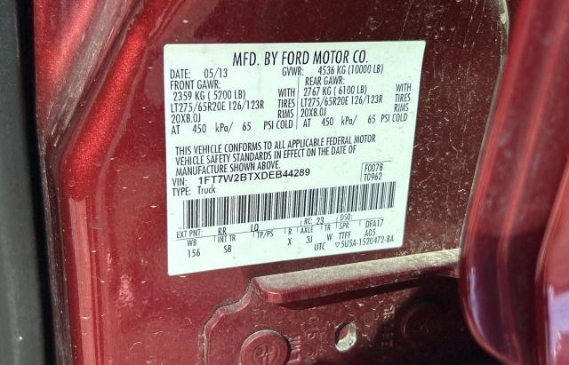 Photo 10 from auction – 2013 FORD F250 SUPER with VIN 1FT7W2BTXDEB44289