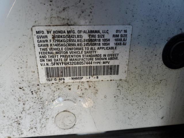Photo 14 from auction – 2016 HONDA PILOT EX with VIN 5FNYF6H32GB057444