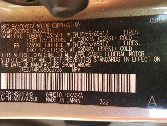 Photo 14 from auction – 2006 TOYOTA 4RUNNER SR with VIN JTEZU14R068062756