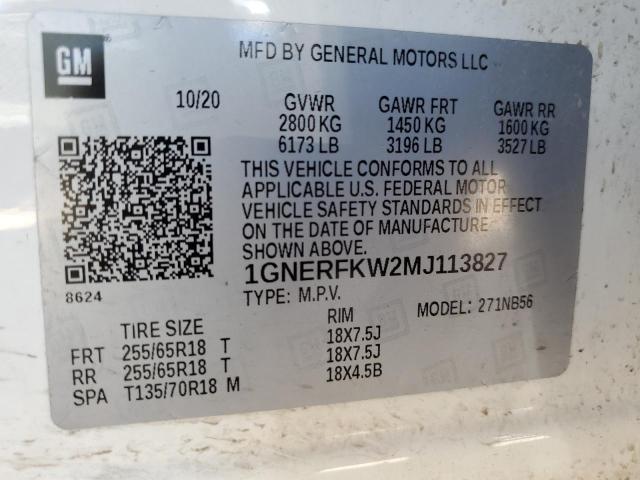 Photo 14 from auction – 2021 CHEVROLET TRAVERSE L with VIN 1GNERFKW2MJ113827