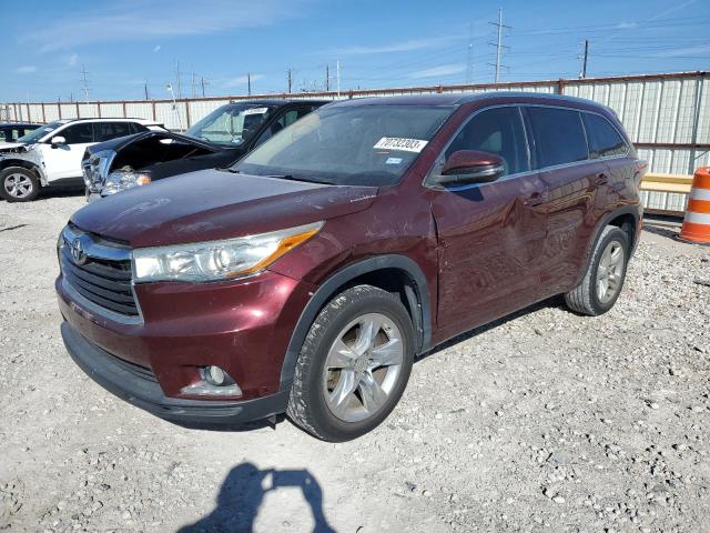 TOYOTA HIGHLANDER 2015 with VIN 5TDYKRFH5FS043396 - Photo from auction