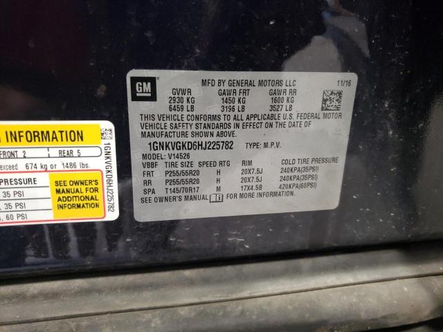 Photo 14 from auction – 2017 CHEVROLET TRAVERSE L with VIN 1GNKVGKD6HJ225782