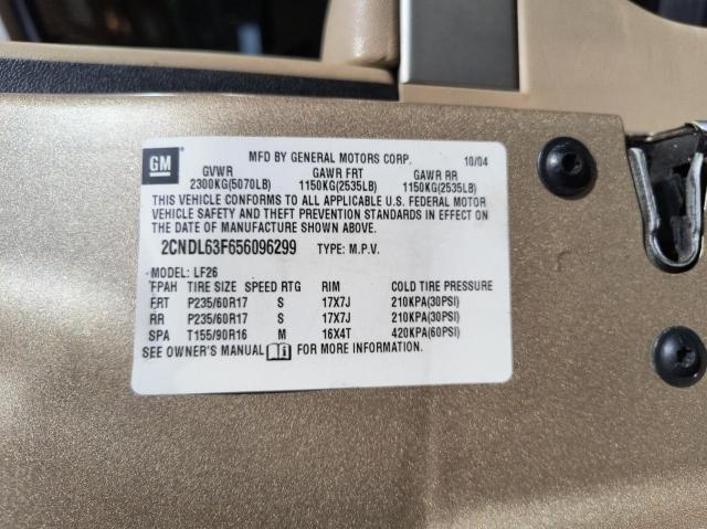 Photo 10 from auction – 2005 CHEVROLET EQUINOX LT with VIN 2CNDL63F656096299