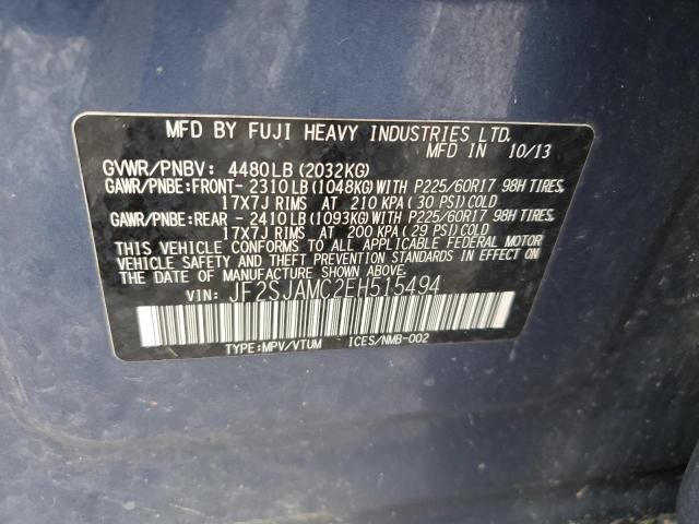 Photo 14 from auction – 2014 SUBARU FORESTER 2 with VIN JF2SJAMC2EH515494