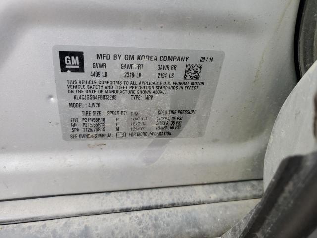 Photo 14 from auction – 2015 BUICK ENCORE with VIN KL4CJGSB4FB033298