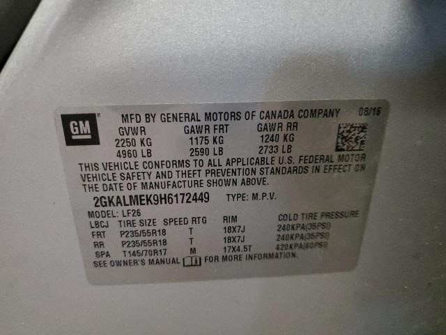 Photo 14 from auction – 2017 GMC TERRAIN SL with VIN 2GKALMEK9H6172449