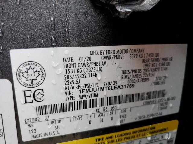 Photo 14 from auction – 2020 FORD EXPEDITION with VIN 1FMJU1MT6LEA31789