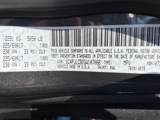 Photo 10 from auction – 2016 JEEP CHEROKEE L with VIN 1C4PJLCB2GW107066