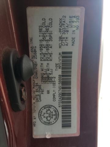 Photo 14 from auction – 2004 TOYOTA SIENNA CE with VIN 5TDZA29C74S158660