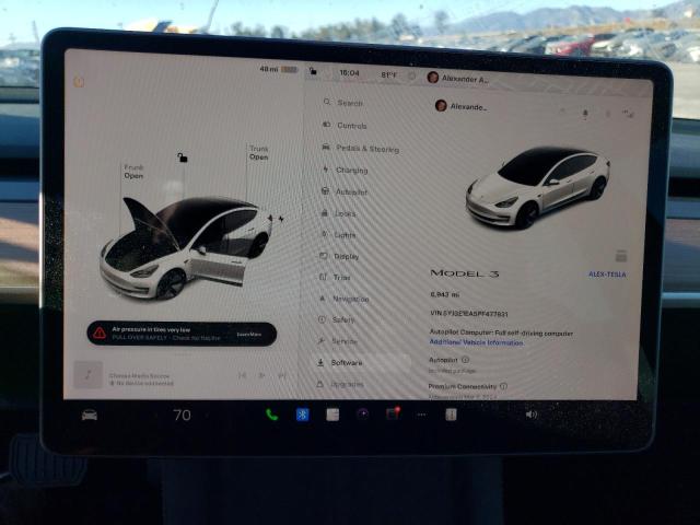 Photo 9 from auction – 2023 TESLA MODEL 3 with VIN 5YJ3E1EA5PF477931