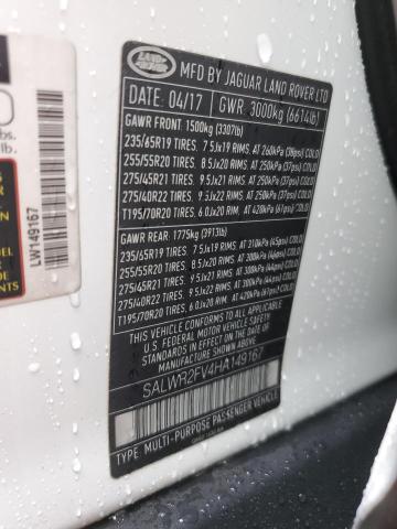 Photo 14 from auction – 2017 LAND ROVER RANGE ROVE with VIN SALWR2FV4HA149167