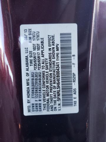 Photo 14 from auction – 2014 HONDA ODYSSEY EX with VIN 5FNRL5H64EB004341