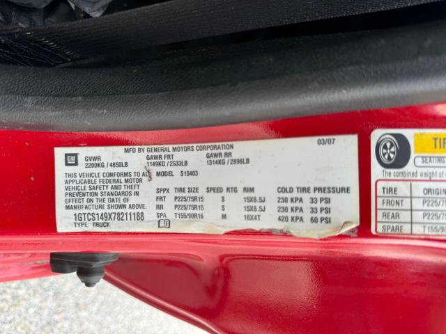 Foto 10 de la subasta – 2007 GMC CANYON con VIN 1GTCS149X78211188