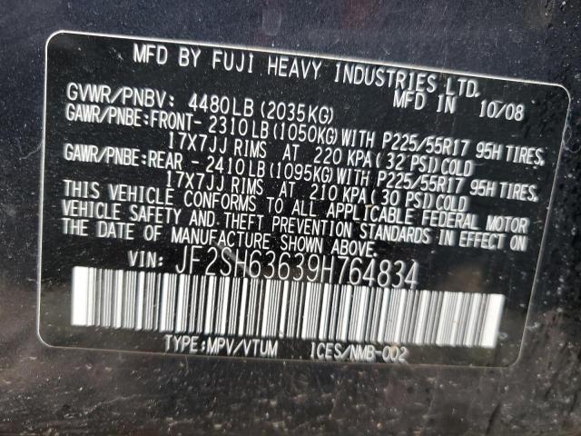 Photo 14 from auction – 2009 SUBARU FORESTER 2 with VIN JF2SH63639H764834