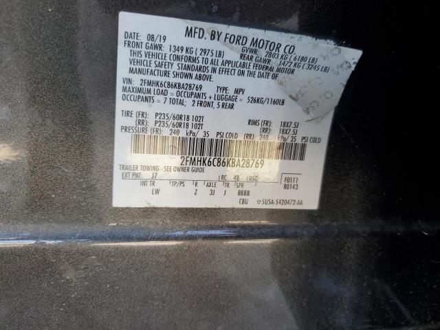 Photo 14 from auction – 2019 FORD FLEX SEL with VIN 2FMHK6C86KBA28769