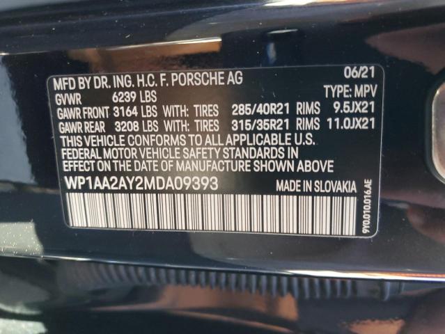 Photo 14 from auction – 2021 PORSCHE CAYENNE with VIN WP1AA2AY2MDA09393