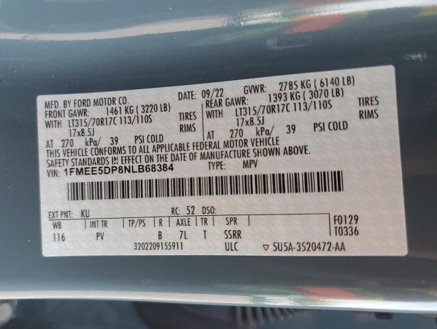 Photo 14 from auction – 2022 FORD BRONCO BAS with VIN 1FMEE5DP8NLB68384