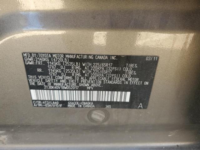 Photo 14 from auction – 2011 TOYOTA RAV4 LIMIT with VIN 2T3DK4DV1BW052017