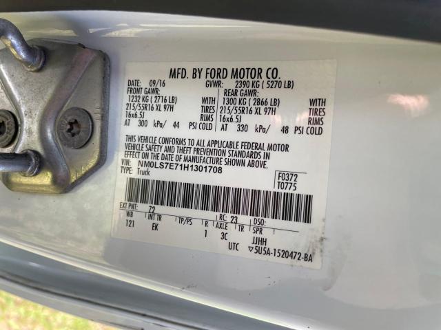 Photo 10 from auction – 2017 FORD TRANSIT CO with VIN NM0LS7E71H1301708