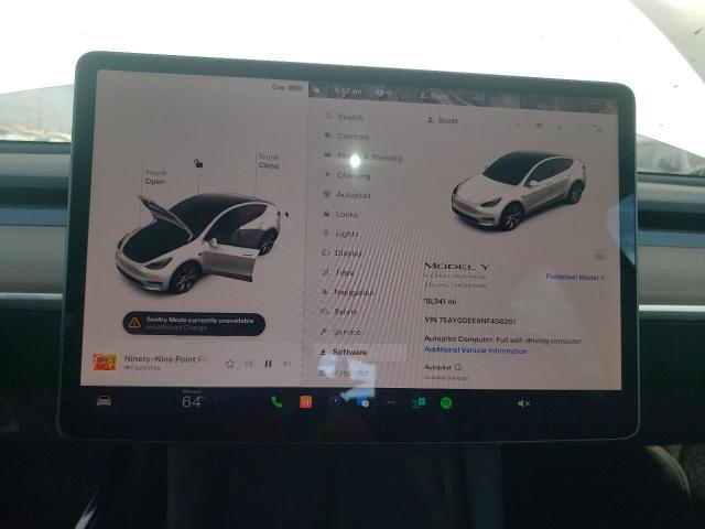 Photo 9 from auction – 2022 TESLA MODEL Y with VIN 7SAYGDEE9NF408261