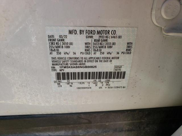 Photo 14 from auction – 2022 FORD EXPLORER P with VIN 1FM5K8AB8NGB00825
