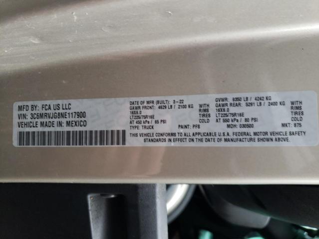 Photo 10 from auction – 2022 RAM PROMASTER with VIN 3C6MRVJG8NE117900