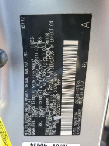 Photo 14 from auction – 2012 TOYOTA SIENNA LE with VIN 5TDKK3DC7CS258901