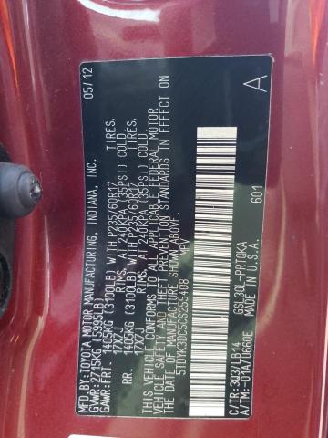 Photo 14 from auction – 2012 TOYOTA SIENNA XLE with VIN 5TDYK3DC5CS255408