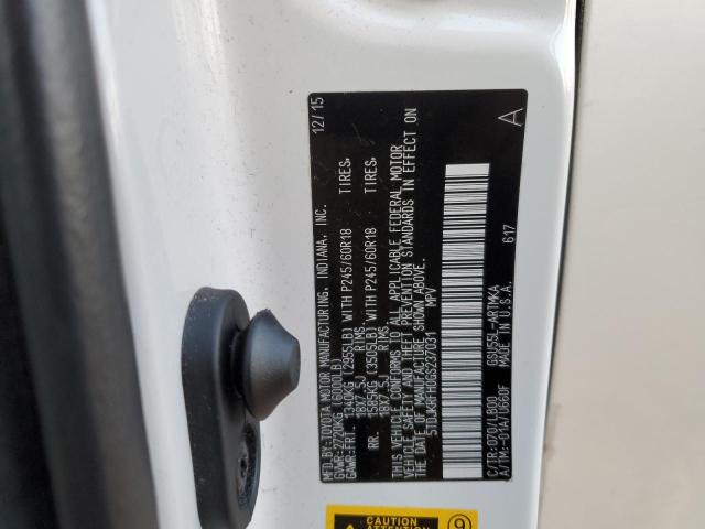 Photo 14 from auction – 2016 TOYOTA HIGHLANDER with VIN 5TDJKRFH0GS237031