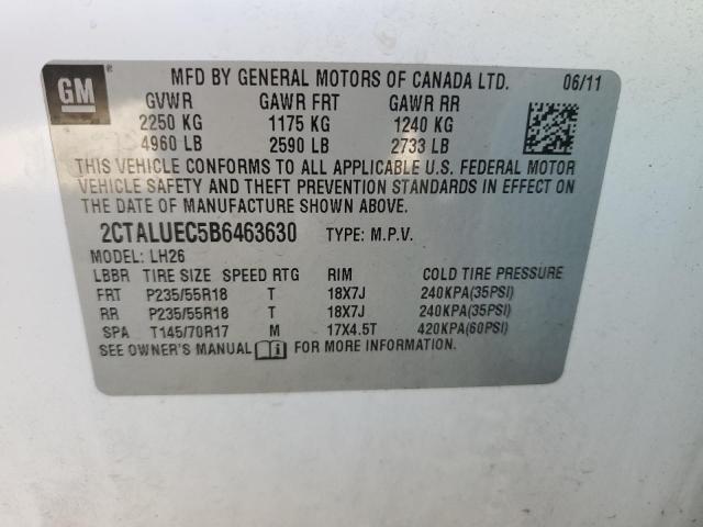 Photo 14 from auction – 2011 GMC TERRAIN SL with VIN 2CTALUEC5B6463630