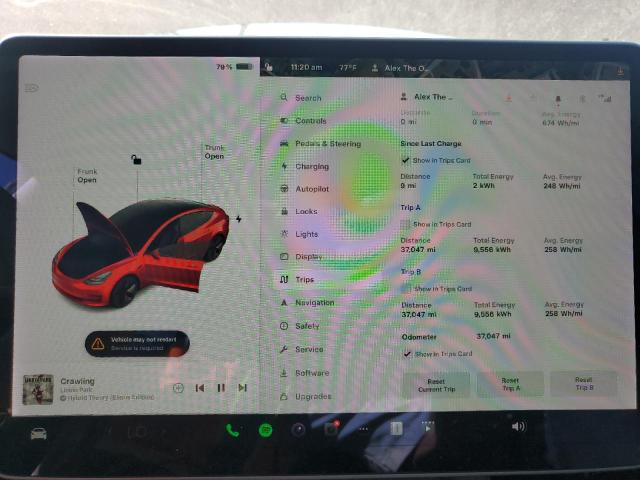Photo 9 from auction – 2021 TESLA MODEL 3 with VIN 5YJ3E1EB1MF988119