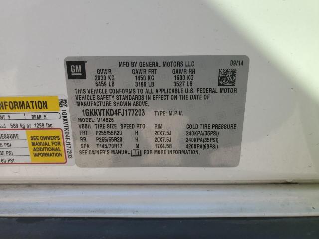 Photo 14 from auction – 2015 GMC ACADIA DEN with VIN 1GKKVTKD4FJ177203