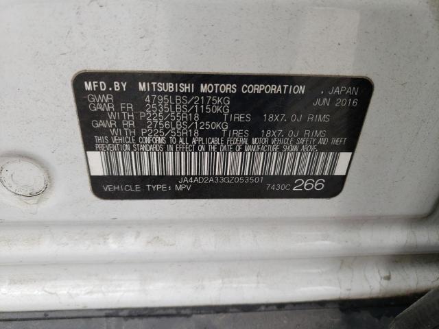 Photo 14 from auction – 2016 MITSUBISHI OUTLANDER with VIN JA4AD2A33GZ053501