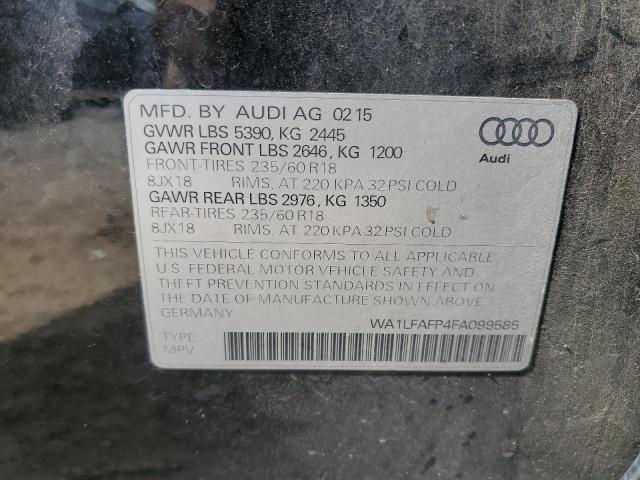 Photo 14 from auction – 2015 AUDI Q5 PREMIUM with VIN WA1LFAFP4FA099585