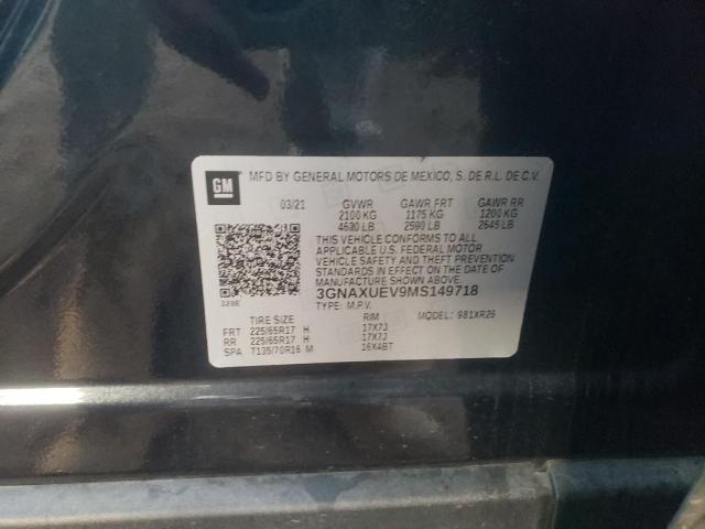 Photo 14 from auction – 2021 CHEVROLET EQUINOX LT with VIN 3GNAXUEV9MS149718
